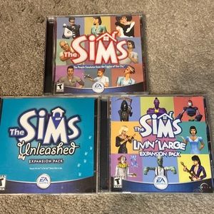 Sims EA PC Windows Games with 2 expansion packs Livin’ Large and Unleashed